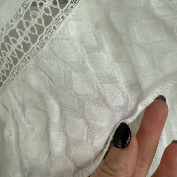 LOFT Ivory Textured Ruffle Blouse - Picture 3 of 7